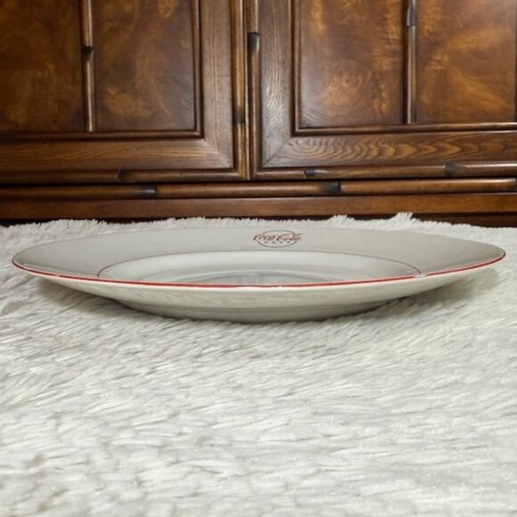 Vintage Coca-Cola x Gibson Coca-Cola Cafe Red Trim 11" Dinner Plate - Picture 5 of 10